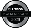 Lutron Platinum Dealer 2026 badge